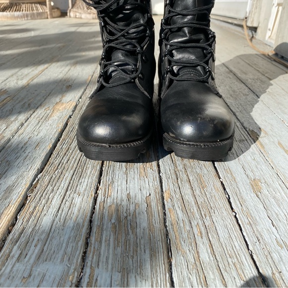Vintage Combat Boots Altama Military Black Leather Lace Ups Mens 6 / Womens 8 - Picture 7 of 12